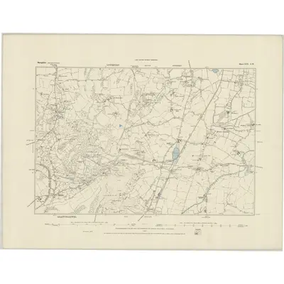 1874 Map of Shropshire XIX.SW, 1884 Print