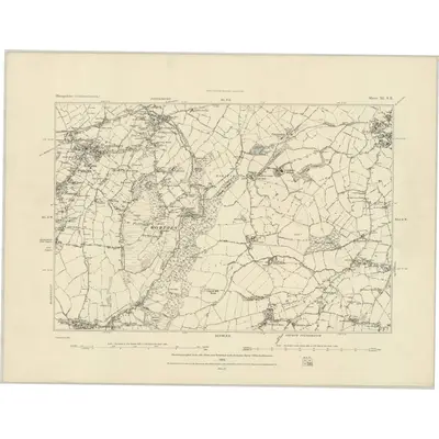 1881 Map of Shropshire XL.SE, 1883 Print