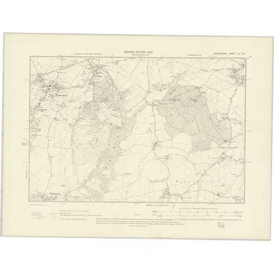 1901 Map of Shropshire XL.SE, 1903 Print