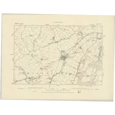 1881 Map of Shropshire XL.SW, 1884 Print