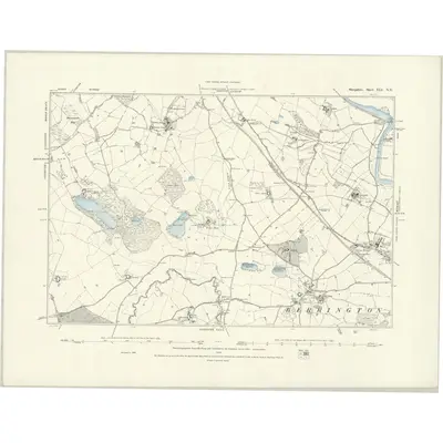 1881 Map of Shropshire XLI.NE, 1888 Print