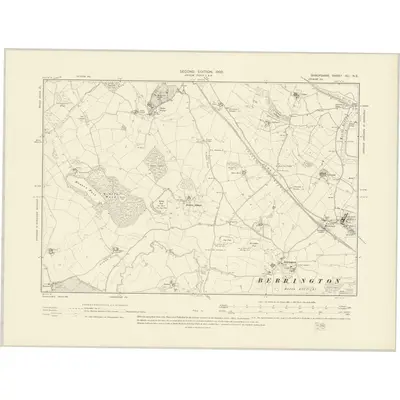1901 Map of Shropshire XLI.NE, 1903 Print