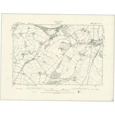 1881 Map of Shropshire XLI.NW, 1888 Print