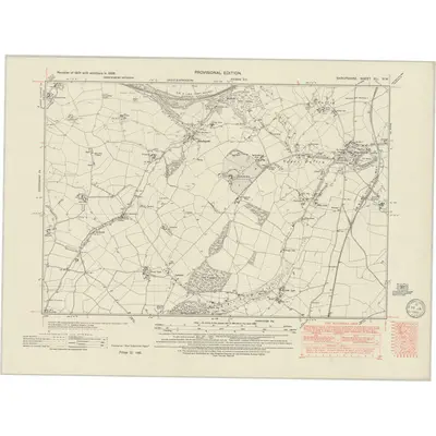 1938 Map of Shropshire XLI.NW, 1949 Print