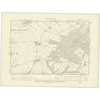 1901 Map of Shropshire XLII.NE, 1903 Print