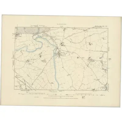 1881 Map of Shropshire XLII.NW, 1887 Print