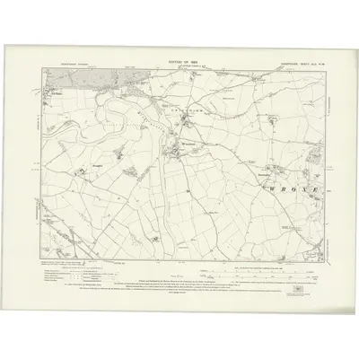 1925 Map of Shropshire XLII.NW, 1929 Print