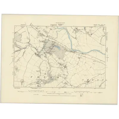 1881 Map of Shropshire XLII.SW, 1887 Print