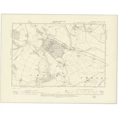 1901 Map of Shropshire XLII.SW, 1903 Print