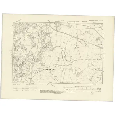 1901 Map of Shropshire XLIII.NE, 1903 Print