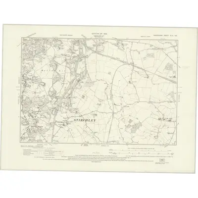 1925 Map of Shropshire XLIII.NE, 1929 Print