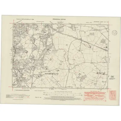 1938 Map of Shropshire XLIII.NE, 1948 Print