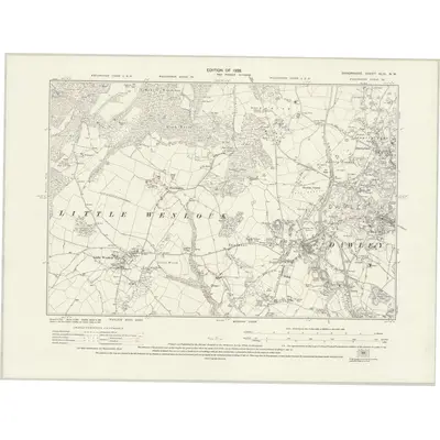 1925 Map of Shropshire XLIII.NW, 1928 Print