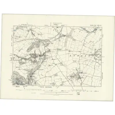 1881 Map of Shropshire XLIII.SE, 1888 Print