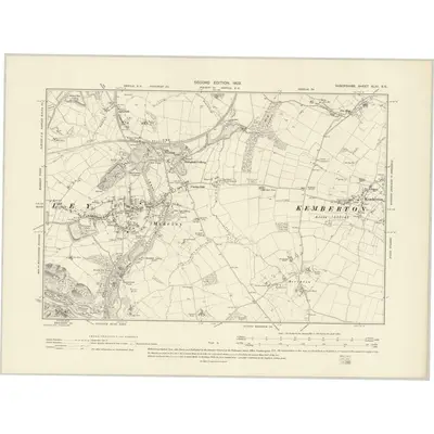 1901 Map of Shropshire XLIII.SE, 1903 Print