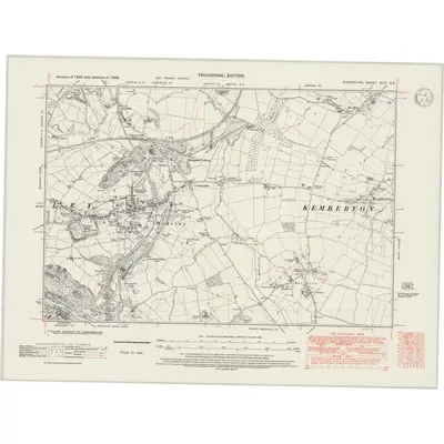 1938 Map of Shropshire XLIII.SE, 1947 Print