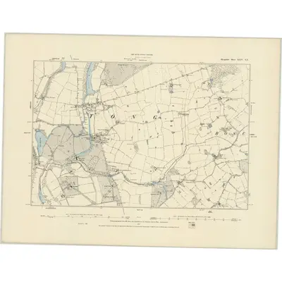 1881 Map of Shropshire XLIV.NE, 1887 Print