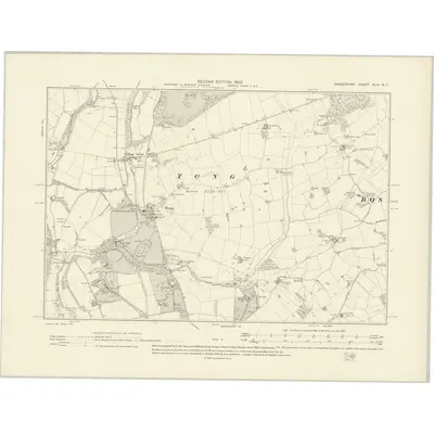 1901 Map of Shropshire XLIV.NE, 1903 Print