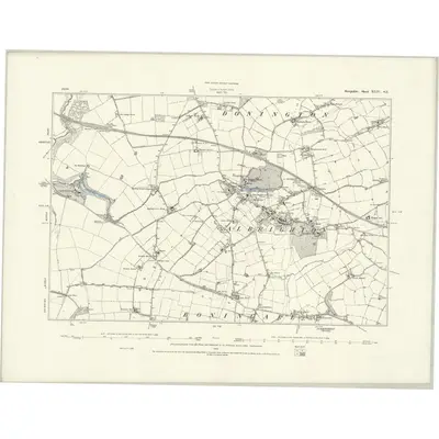 1881 Map of Shropshire XLIV.SE, 1888 Print