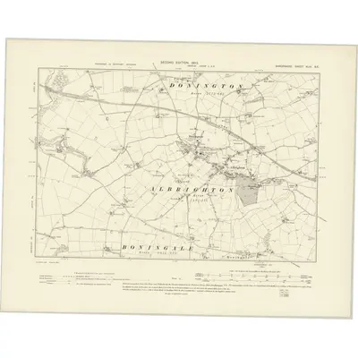 1901 Map of Shropshire XLIV.SE, 1903 Print