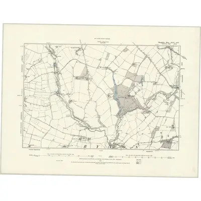 1881 Map of Shropshire XLIV.SW, 1888 Print