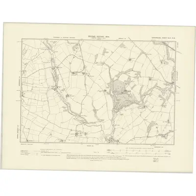1901 Map of Shropshire XLIV.SW, 1903 Print