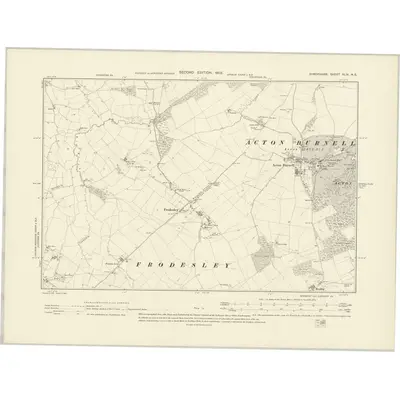 1901 Map of Shropshire XLIX.NE, 1903 Print