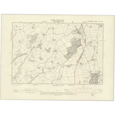 1901 Map of Shropshire XLIX.NW, 1903 Print