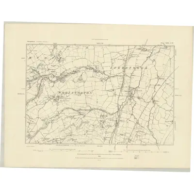 1881 Map of Shropshire XLIX.SW, 1883 Print