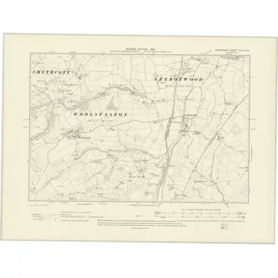 1901 Map of Shropshire XLIX.SW, 1903 Print