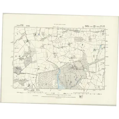 1881 Map of Shropshire XLV.NW, 1889 Print