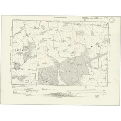 1901 Map of Shropshire XLV.NW, 1933 Print