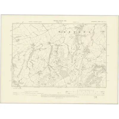 1901 Map of Shropshire XLVII.NE, 1903 Print
