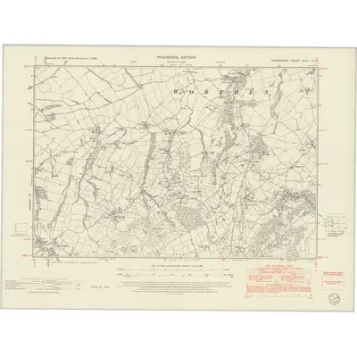 1949 Map of Shropshire XLVII.NE, 1954 Print