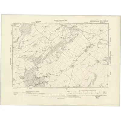 1901 Map of Shropshire XLVII.NW, 1903 Print
