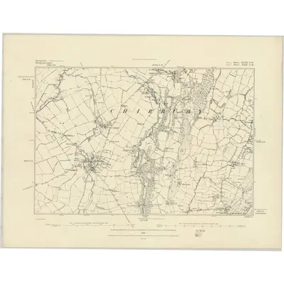 1882 Map of Shropshire XLVII.SW, 1883 Print