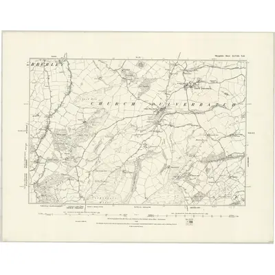 1881 Map of Shropshire XLVIII.NE, 1888 Print