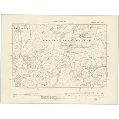 1901 Map of Shropshire XLVIII.NE, 1903 Print