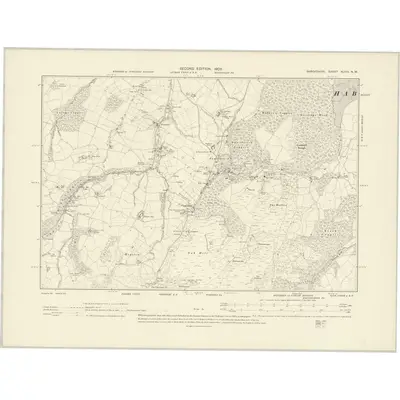 1901 Map of Shropshire XLVIII.NW, 1903 Print