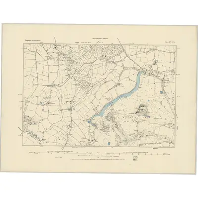 1880 Map of Shropshire XV.SW, 1884 Print