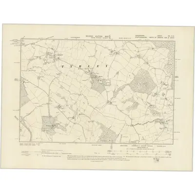 1899 Map of Shropshire XVI.NE, 1903 Print