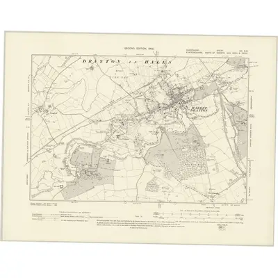 1899 Map of Shropshire XVI.NW, 1902 Print