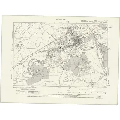 1924 Map of Shropshire XVI.NW, 1929 Print