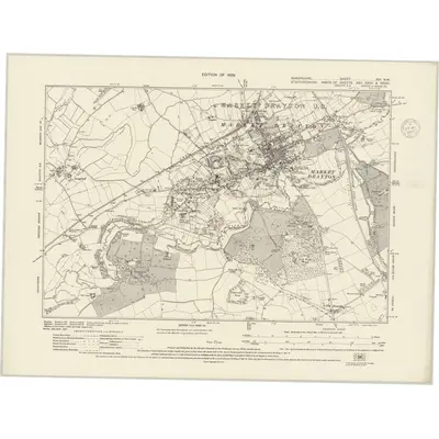 1924 Map of Shropshire XVI.NW, 1937 Print