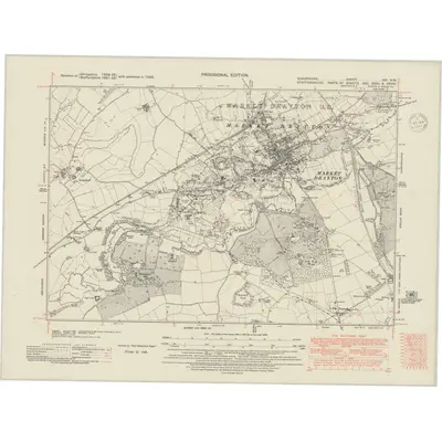 1938 Map of Shropshire XVI.NW, 1948 Print