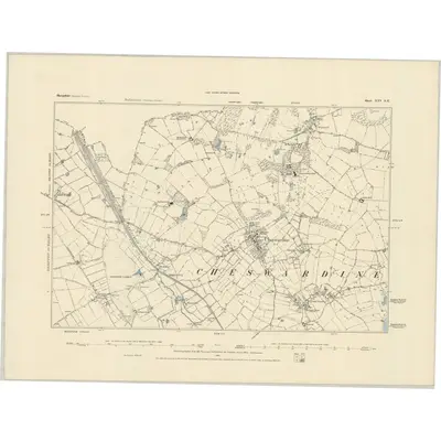 1879 Map of Shropshire XVI.SE, 1884 Print