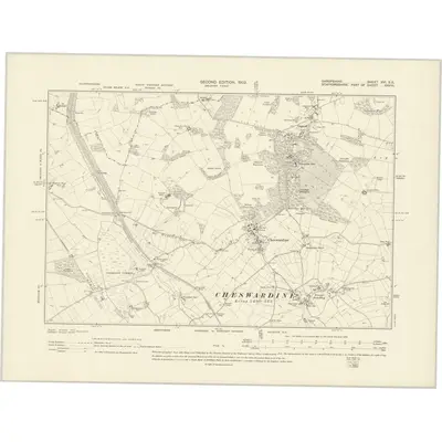1900 Map of Shropshire XVI.SE, 1902 Print
