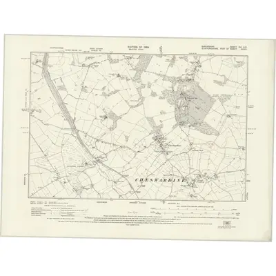 1925 Map of Shropshire XVI.SE, 1929 Print