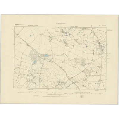1879 Map of Shropshire XVI.SW, 1884 Print