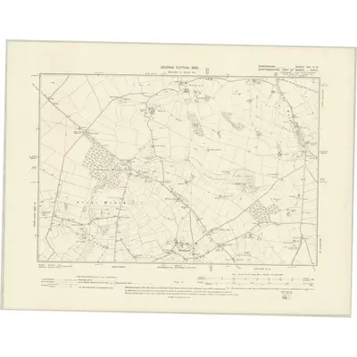 1900 Map of Shropshire XVI.SW, 1902 Print
